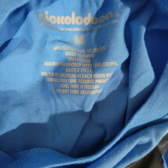 Nickelodeon Hey Arnold Women’s Blue Cropped Graphic T-Shirt – XXL, Cotton Blend - Picture 4 of 5